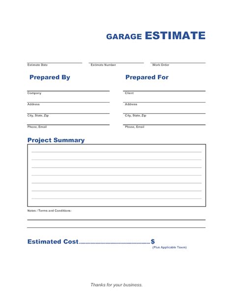 lvrcv garage estimate.